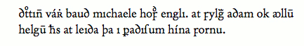 Facsimile rendering of the example text in fig. 3.2 using the font Andron.
