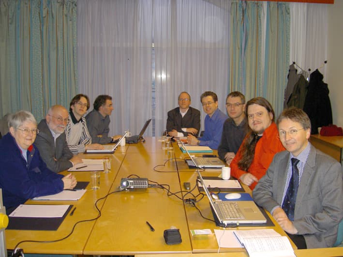 From left to right: Andrea de Leeuw van Weenen, Hans Fix-Bonner, Florian Grammel,
Christian-Emil Ore, Karl G. Johansson, Haraldur Bernhardsson, Paul Meurer,
Sindre Sørensen and Odd Einar Haugen